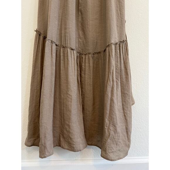 NWT NY Collection Womens Crochet Trim Casual Maxi Dress Large Fairy Casual Boho - Picture 12 of 16